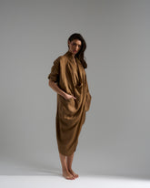 Tan Drape Jumpsuit